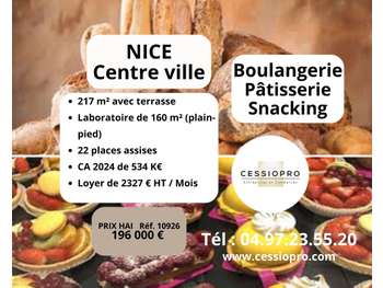 A vendre boulangerie pâtisserie snacking à Nice