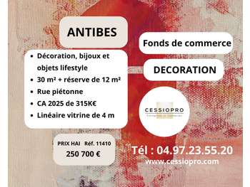 A vendre FDC de décoration dans le Vieil Antibes