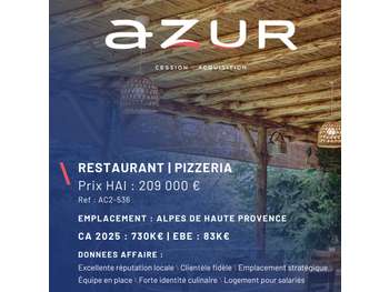 VENTE Restaurant ville dynamique Alpes Hautes Prov