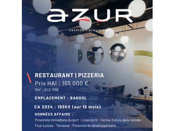 VENTE Restaurant Pizzeria Licence 4 à Bandol