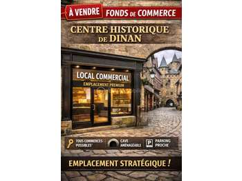 Vente FDC de 41m² en centre historique de Dinan