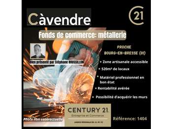 Vente TPE Métallerie proche de Bourg En Bresse