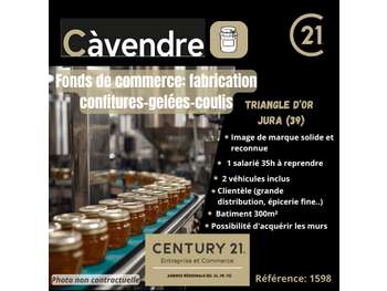 À céder entreprise artisanale confitures gelées 39