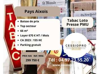 Vente FDC tabac loto presse PMU bimbeloterie Mimet