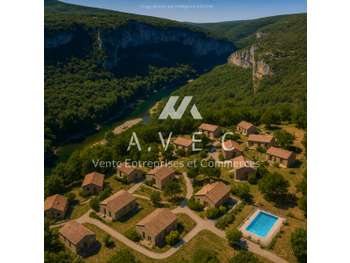 Vente camping 80 empl sur 12ha en sud Ardèche