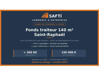 AV fonds traiteur 140m² + terrasse à Saint-Raphaël