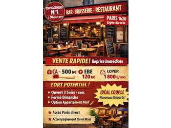 AV bar brasserie restaurant empl n°1 à Laon centre