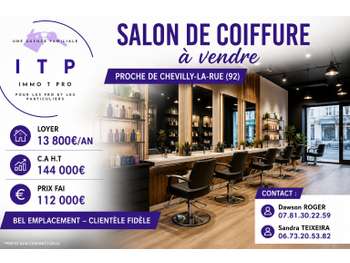 Vente magnifique salon de coiffure proche Chevilly