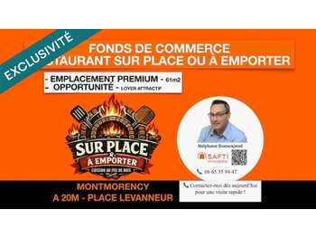 Vente restaurant au feu de bois centre Montmorency