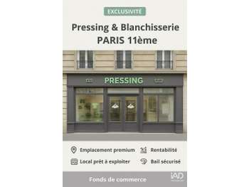 Vente pressing & blanchisserie à Paris 75011