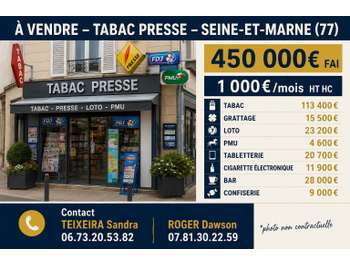 AV magnifique tabac presse dans belle ville du 77