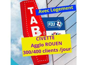Vente civette tabac FDJ idéale 1 à 2 pers dept 76