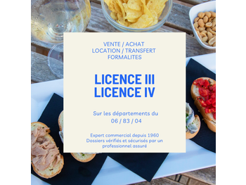 Vente licence débit de boissons à Cagnes sur Mer