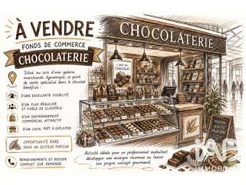 Vente chocolaterie en galerie marchande à Achères