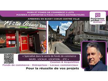 Vente murs et fonds pizzeria à emporter à Ambérieu