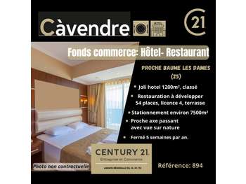 Vente murs et fonds hôtel restaurant dans le Doubs