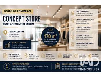 Vente FDC concept store à Toulon centre