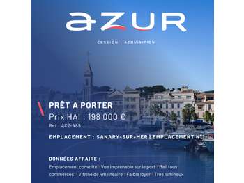 VENTE Boutique en emplacement n°1 à Sanary sur Mer