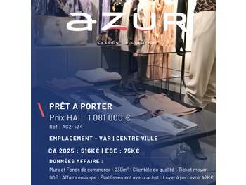 VENTE Prêt à porter murs & FDC Var