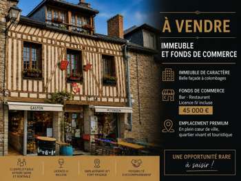 A vendre murs + fonds bar à Josselin centre