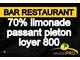 Vend brasserie 70% de limonade axe passant à Lyon
