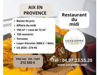 Vente restaurant du midi en ZA Aix en Provence