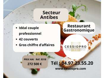 Vente restaurant gastronomique secteur Antibes