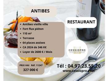 Vente restaurant avec fort flux piéton à Antibes