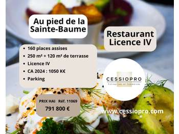 AV restaurant licence IV de 160 couverts à Aubagne