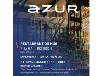 VENTE Restaurant du midi en zone d'activité