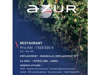 VENTE Restaurant Emplacement n°1 à Marseille