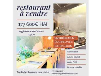 Vente restaurant 80 couverts en agglo d'Orléans