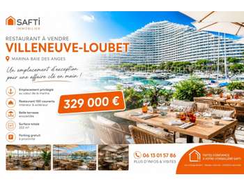Vente restaurant terrasse en marina à Villeneuve