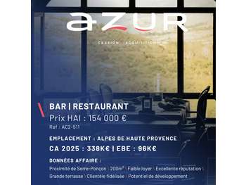 VENTE Restaurant proximité Serre Ponçon