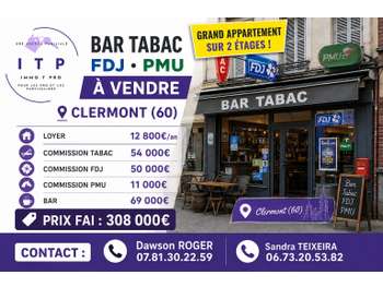 Vente bar tabac FDJ dans une ville de l'Oise (60)