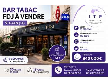 Vente bar tabac FDJ dans jolie ville du Calvados