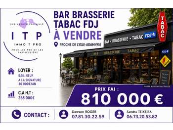 Cède magnifique bar brasserie tabac FDJ Val d'Oise