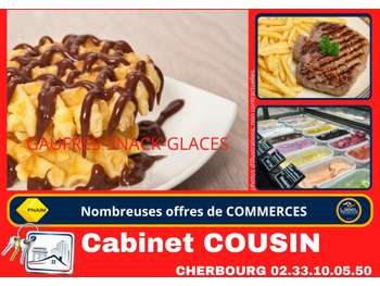 Vente snack crêperie bar glacier en angle à Pirou