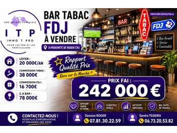 AV magnifique bar tabac FDJ en périphérie de Rouen