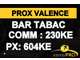 Vente très beau bar tabac terrasse à Valence