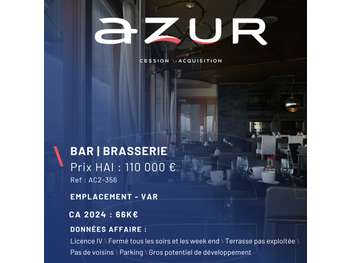 VENTE Bar Brasserie Licence 4 dans le Var