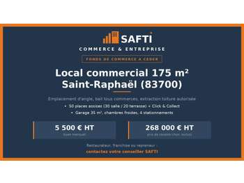 AV boulangerie resto 175m² extraction St Raphaêl