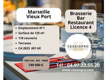 Vente brasserie bar restaurant licence 4 Marseille
