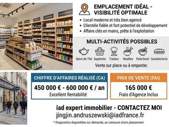 AV traiteur/fast food + épicerie empl idéal 75009