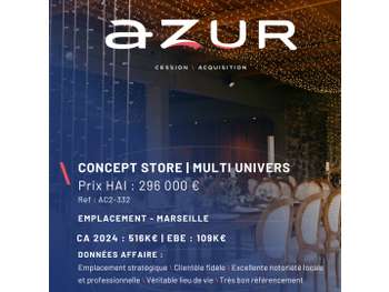 VENTE Concept store multi univers à Marseille
