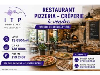 BELLE PIZZERIA CRÊPERIE DANS UNE BELLE VILLE DE
