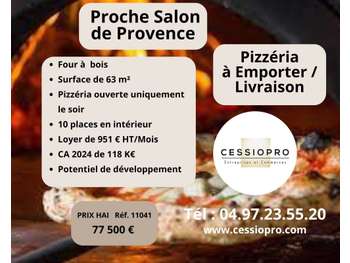 Vente pizzeria à emporter livraison à Salon de Pce