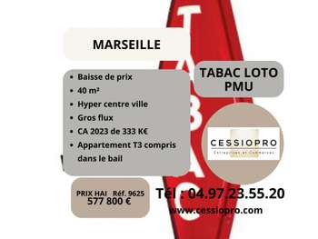 Vente FDC tabac loto PMU + appartement à Marseille