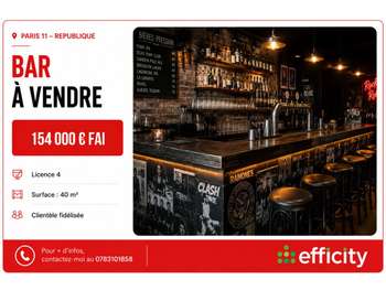 Vente bar licence IV 75011 République