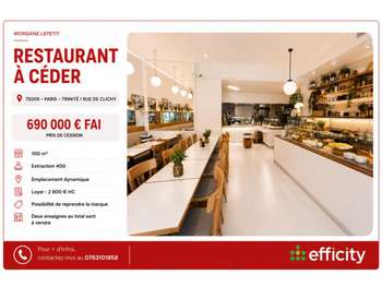 Vente FDC restauration rapide 75009 Clichy/Trinité